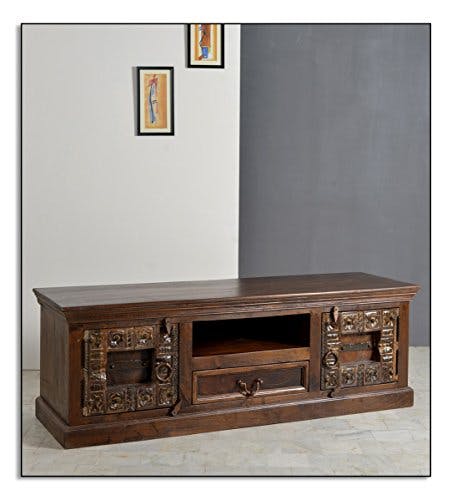 SIT-Möbel Almirah 5121-30 koloniales Lowboard, zwei Türen, je 1 Schublade &amp; offenes Fach, recyceltes Holz, 150x45x50 cm 3