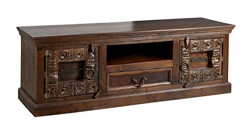 SIT-Möbel Almirah 5121-30 koloniales Lowboard, zwei Türen, je 1 Schublade &amp; offenes Fach, recyceltes Holz, 150x45x50 cm 0