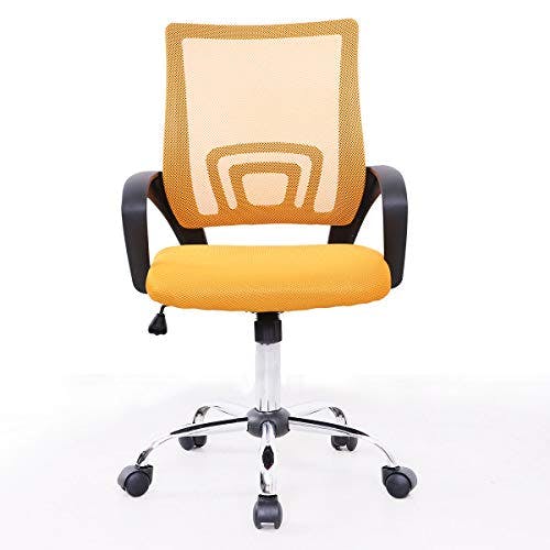 SVITA Cydney Kinder Schreibtischstuhl Bürostuhl Netzbezug Drehstuhl Stuhl Schreibtisch (Gelb) 0