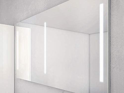 Sieper I Badmöbel Set Libato, Doppelwaschtisch mit Unterschrank 120 x 50 cm, Hochschrank und Badspiegel I Arktisgrau 1