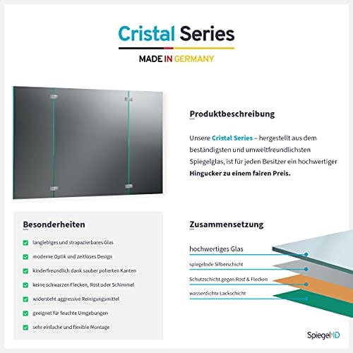 Spiegel ID Cristal: KLAPPSPIEGEL 3-teilig 40x60 cm (Breite x Höhe) - nach Wunsch anpassen - Made in Germany - Spiegel klappbar Badspiegel Wandspiegel 1