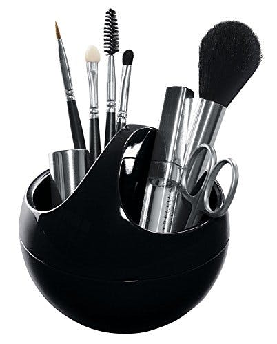 Spirella Kosmetikorganizer Bowl Aufbewahrungsbox für Make Up und Schmuck 10,5x9,5cm Schwarz 2