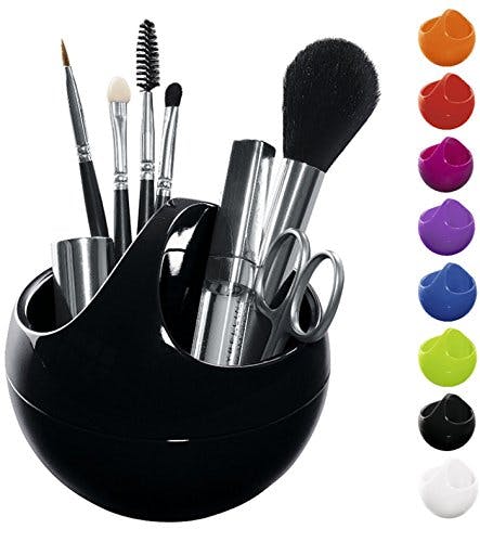 Spirella Kosmetikorganizer Bowl Aufbewahrungsbox für Make Up und Schmuck 10,5x9,5cm Schwarz