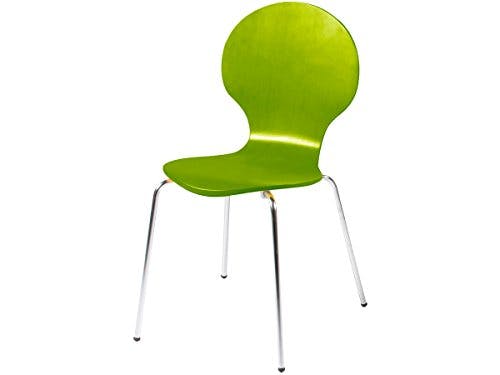 Stapelstuhl Bistrostuhl Stuhl Esszimmerstuhl Küchenstuhl Design Metall Holz stapelbar sehr belastbar Marcus (Grün) 0