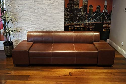 Quattro Meble Super Lange Echtleder 3 Sitzer Sofa London Breite 238cm Ledersofa Echt Leder Couch große Farbauswahl !!! 3