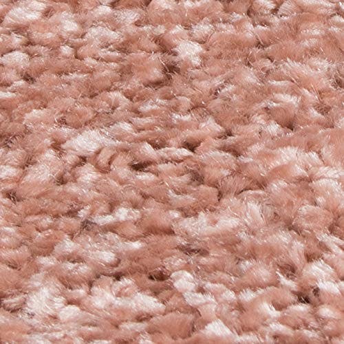 Taracarpet Kurzflor-Designer Uni Teppich extra weich fürs Wohnzimmer, Schlafzimmer, Esszimmer oder Kinderzimmer Gala rosa 250x250 cm rund 0