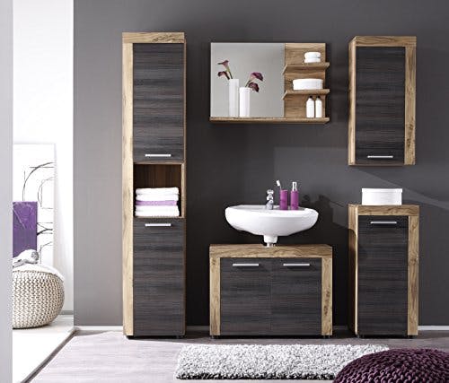 trendteam smart living - Wandspiegel Spiegel - Badezimmer - Cancun - Aufbaumaß (BxHxT) 72 x 57 x 20 cm - Farbe Nussbaum - 125940160 1