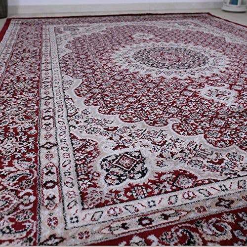 VIMODA Klassisch Orient Teppich dicht gewebt in Dunkel Rot, Maße:120 x 170 cm 1
