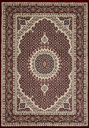 VIMODA Klassisch Orient Teppich dicht gewebt in Dunkel Rot, Maße:120 x 170 cm 3