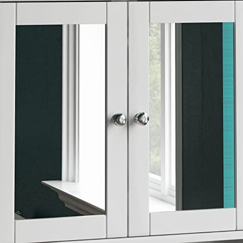 Vida Designs Priano Badezimmer-Spiegelschrank, 2 Türen, Wandmontage, Aufbewahrungsmöbel, weiß 1