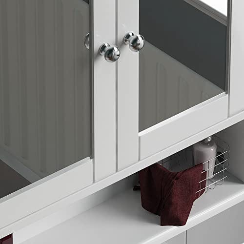 Vida Designs Priano Badezimmer-Spiegelschrank, 2 Türen, Wandmontage, Aufbewahrungsmöbel, weiß 2