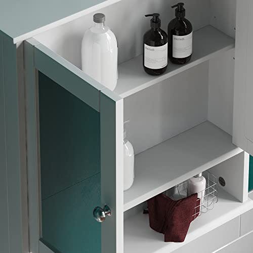 Vida Designs Priano Badezimmer-Spiegelschrank, 2 Türen, Wandmontage, Aufbewahrungsmöbel, weiß 3