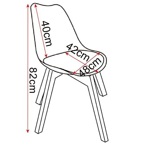 WOLTU BH29ws-2 2 x Esszimmerstühle 2er Set Esszimmerstuhl Design Stuhl Küchenstuhl Holz, Weiß 1