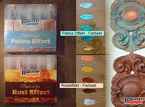 Zita's Creative Farbset für Patinaeffekt - Acrylfarbe, Vintage Farbe, Patinafarbe 2