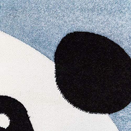 carpet city Kinderteppich Flachflor Bueno Panda-Bär in Blau mit Konturenschnitt für Kinderzimmer; Größe: 80x150 cm 3