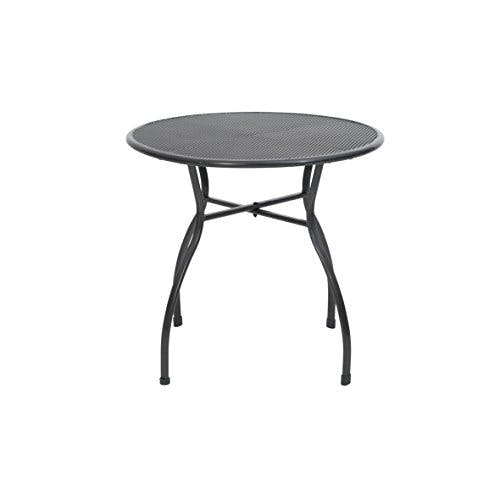 greemotion Gartentisch Toulouse rund, Ø ca. 80 cm, pflegeleichter Tisch aus kunststoffummanteltem Stahl, Esstisch mit Niveauregulierung, eisengrau 0