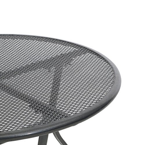 greemotion Gartentisch Toulouse rund, Ø ca. 80 cm, pflegeleichter Tisch aus kunststoffummanteltem Stahl, Esstisch mit Niveauregulierung, eisengrau 2