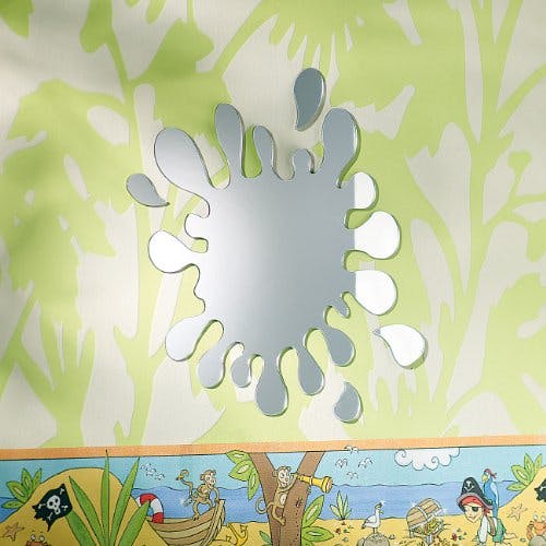 infactory Spiegel Tropfenform: Wassertropfen-Spiegel Splash Mirror aus Acryl (Bad Spiegel, Wandspiegel Tropfenform, selbstklebend) 0