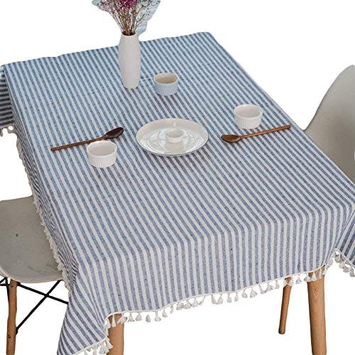 meioro Gestreifte Tischläufer Fringe Tischläufer Einfache und Elegante Heimtextilien für Den Innen- und Außenbereich