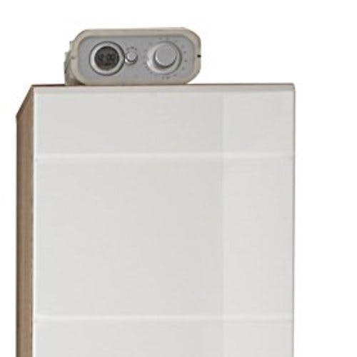 trendteam smart living - Hängeschrank Schrank - Badezimmer - Set One - Aufbaumaß (BxHxT) 37 x 77 x 24 cm - Farbe Weiß Hochglanz mit Eiche San Remo Hell - 133650196 2
