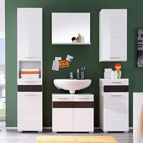 trendteam smart living - Wandspiegel Spiegel - Badezimmer - Mezzo - Aufbaumaß (BxHxT) 60 x 50 x 10 cm - Farbe Weiß - 128040101 1