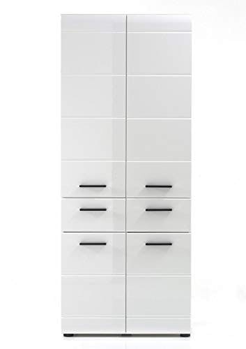 trendteam smart living - 5-teilige Badkombination Badmöbel - Badezimmer - Skin - Aufbaumaß (BxHxT) 200 x 182 x 31 cm - Farbe Weiß Hochglanz - 111690501 3