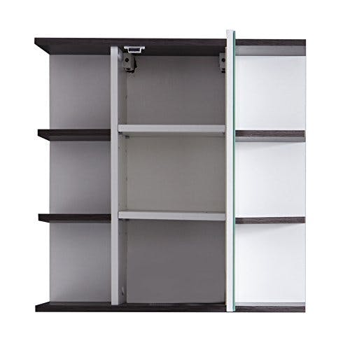 trendteam smart living - Spiegelschrank Spiegel - Badezimmer - California - Aufbaumaß (BxHxT) 60 x 60 x 20 cm - Farbe Weiß mit Rauchsilber - 162344103 0