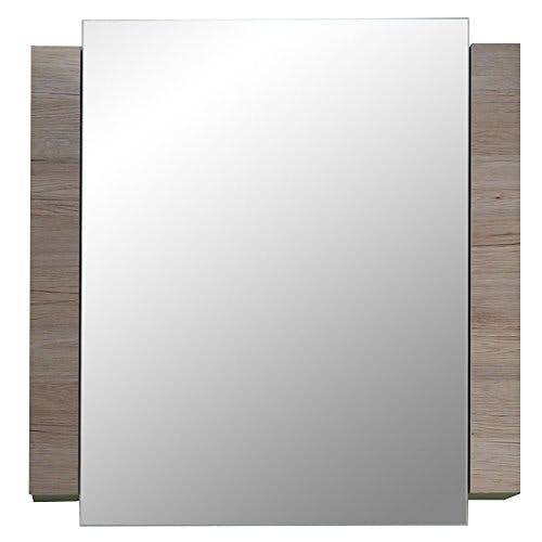 trendteam smart living - Spiegelschrank Spiegel - Badezimmer - Campus - Aufbaumaß (BxHxT) 60 x 80 x 15 cm - Farbe Weiß mit Eiche San Remo - 131650391