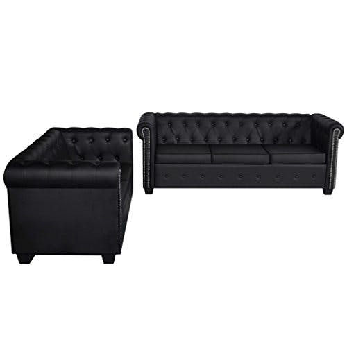 vidaXL Chesterfield Sofa Couch 2-&amp; 3-Sitzer Kunstleder Wohnmöbel Polstergarnitur 2