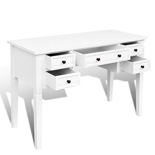 vidaXL Schreibtisch mit 5 Schubladen Konsolentisch Arbeitstisch Computertisch 3