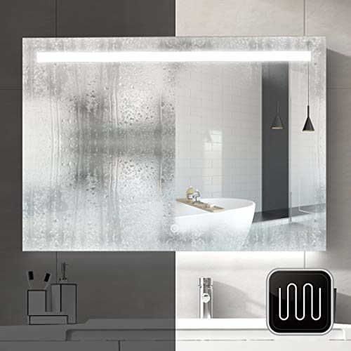 LED Badspiegel Kosmetikspiegel Bluetooth Beschlagfrei EMKE Wandspiegel 100x60 cm