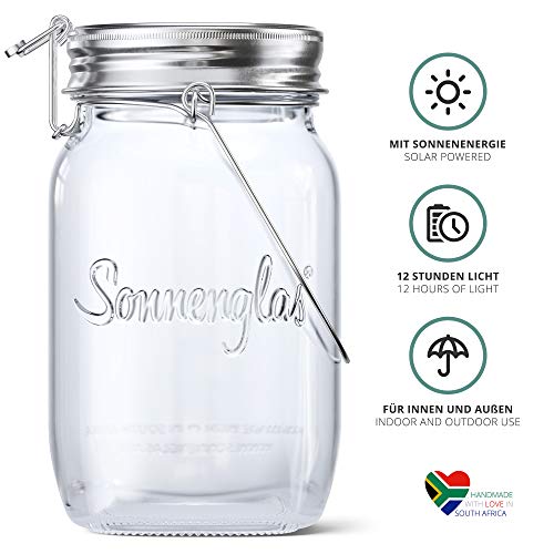 SONNENGLAS Classic 1000ml | Die Original Solarlampe/Solar-Laterne im  Einmachglas aus Südafrika | Bekannt aus Pro7… | Furnerama